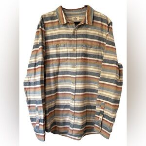 Marine Layer Men's XL  Multicolor Stripe Long Sleeve Button Front Shirt Cotton